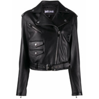 Just Cavalli leather-look jacket - Preto