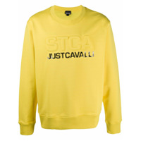 Just Cavalli logo print jumper - Amarelo