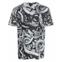 Just Cavalli logo snake T-shirt - Preto