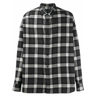 Juun.J Camisa xadrez de algodão - Preto