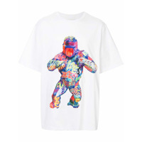 Juun.J gorilla print T-shirt - Branco