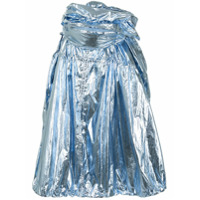 Juun.J Saia metálica com franzido - Azul