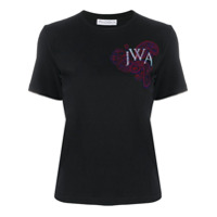 JW Anderson Camiseta com logo bordado - Preto