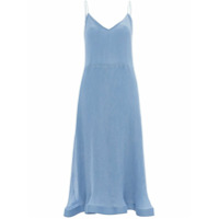 JW Anderson Slip dress com pregas - Azul