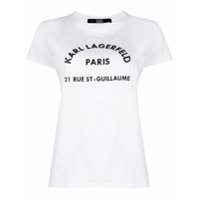 Karl Lagerfeld Camiseta Address Logo - Branco