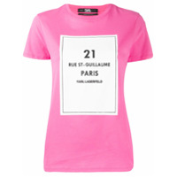 Karl Lagerfeld Camiseta com logo - Rosa