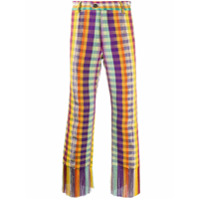 Kenneth Ize plaid check trousers - Amarelo