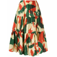 Kenzo abstract-print flared skirt - Neutro