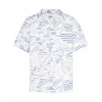 Kenzo Camisa com estampa de mar - Branco