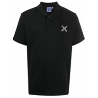 Kenzo Camisa polo com logo bordado - Preto