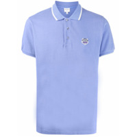 Kenzo Camisa polo com patch de logo - Azul
