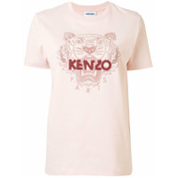 Kenzo Camiseta com bordado de tigre - Rosa