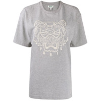 Kenzo Camiseta com bordado Tiger - Cinza