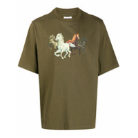 Kenzo Camiseta com estampa de cavalo - Verde