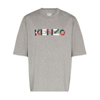 Kenzo Camiseta com estampa de logo - Cinza