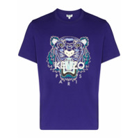 Kenzo Camiseta com logo e tigre - Roxo