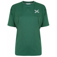 Kenzo Camiseta com mesh e listras - Verde