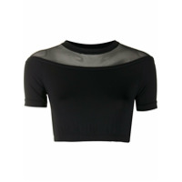 Kenzo Camiseta cropped com mesh - Preto