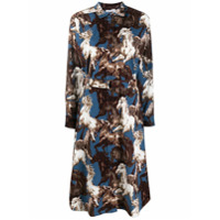 Kenzo Chemise com estampa de cavalo - Azul