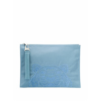 Kenzo Clutch com bordado de tigre - Azul