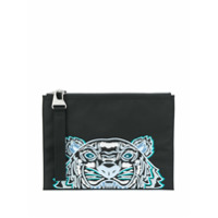 Kenzo Clutch com bordado de tigre - Preto