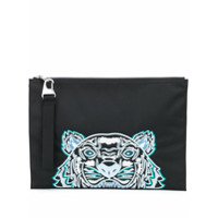 Kenzo Clutch com logo bordado - Preto