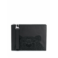 Kenzo Clutch com logo bordado - Preto