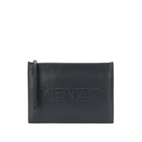 Kenzo Clutch com logo gravado - Preto