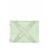 Kenzo Clutch com logo - Verde