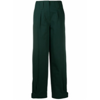 Kenzo high-rise straight-leg trousers - Verde