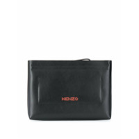 Kenzo logo-print clutch - Preto