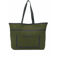 Kenzo logo print tote bag - Verde