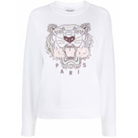 Kenzo Moletom com bordado de tigre - Branco
