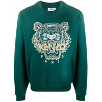 Kenzo Moletom com bordado de tigre - Verde