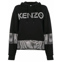 Kenzo Moletom com capuz e logo - Preto
