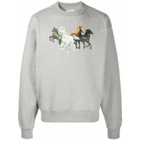 Kenzo Moletom com estampa de cavalo - Cinza