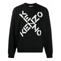 Kenzo Moletom com estampa de logo - Preto