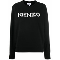 Kenzo Moletom com estampa de logo - Preto