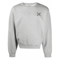 Kenzo Moletom de algodão com logo - Cinza