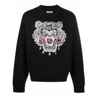 Kenzo Moletom de algodão com logo - Preto