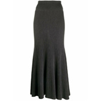 Kenzo ribbed knit pleated skirt - Cinza