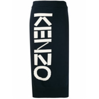 Kenzo Saia de tricô com logo - Azul