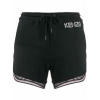 Kenzo Short com acabamento de mesh - Preto