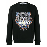 Kenzo Suéter com aplicação de tigre - Preto