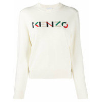 Kenzo Suéter com logo bordado - Branco