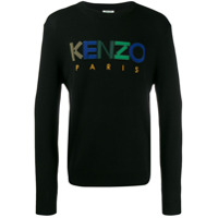 Kenzo Suéter com logo bordado - Preto