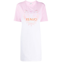 Kenzo Vestido com logo bordado - Rosa