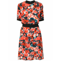 Kenzo Vestido midi Aquarelle - Vermelho