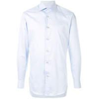 Kiton Camisa com acabamento engomado - Azul