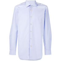 Kiton Camisa de algodão com colarinho - Azul